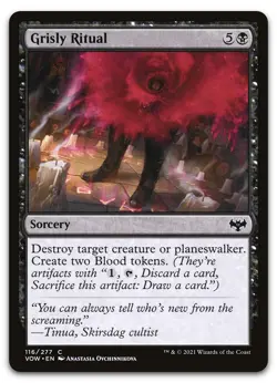 Grisly Ritual #116 (NM) Crimson Vow VOW Magic MTG - Image 1