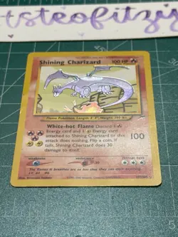 Pokemon TCG Shining Charizard 107/105 Neo Destiny Holo Secret Rare English - Image 5