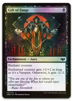 Gift of Fangs #113 (Foil) (NM) Crimson Vow VOW Magic MTG - Image 1