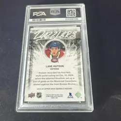 2024 UPPER DECK LANE HUTSON DAZZLERS PINK ROOKIE #DZ76 PSA 10 - Image 2
