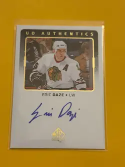 2025-26 SP Authentic Eric Daze UD Authentics Auto Chicago Blackhawks UDA-ED - Image 1
