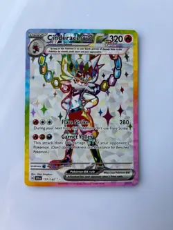 Pokemon TCG Cinderace ex Hyper Rare Gold 157/142 Stellar Crown Near Mint Card - Image 2