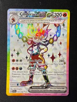 Pokemon TCG Cinderace ex 157/142 – Full Art – Stellar Crown – Near Mint - Image 2