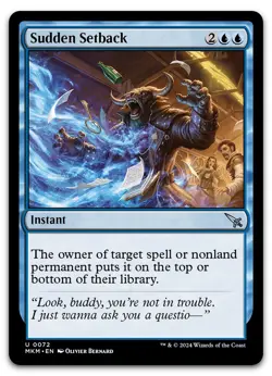 Sudden Setback (a) #72 (NM) Murders Karlov Manor MKM Magic MTG - Image 1