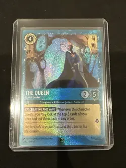 Lorcana The Queen Mirror Seeker 12/P3 Glimmer Foil First Chapter Costco Promo NM - Image 1