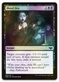 Bleed Dry #94 (Foil) (NM) Crimson Vow VOW Magic MTG - Image 1