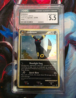 Pokemon TCG Call of Legends Umbreon Holo Rare 22/95 English CGC 5.5 2011 - Image 1