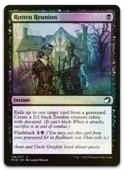 Rotten Reunion #119 (Foil) (NM) Midnight Hunt MID Magic MTG - Image 1