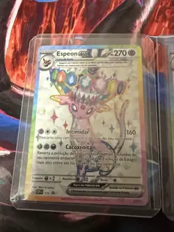 Pokemon TCG Espeon ex #175 Umbreon ex #176 Scarlet Violet Promo Portuguese Holo - Image 2
