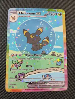 Baby Umbreon EX Pokemon Bubbles Friend Fan Art Non Tcg Fan Art Card 2025 Holo - Image 1