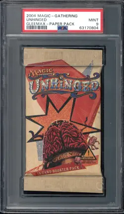 Unhinged Gleemax Booster Pack English Graded PSA 9 MTG Magic #63170804 - Image 1