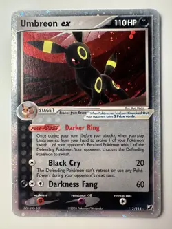 🌟Umbreon ex - 112/115 Unseen Forces - Holo Ultra Rare - Pokemon TCG Nintendo MP - Image 1