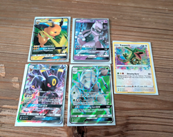 Pokemon Company Pokemon TCG GX Holo 5-Card Lot - Raichu Mewtwo Umbreon - Image 1
