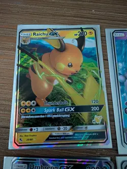 Pokemon Company Pokemon TCG GX Holo 5-Card Lot - Raichu Mewtwo Umbreon - Image 2