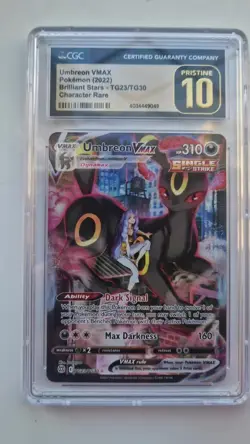 Pokemon Umbreon VMAX TG23/TG30 CGC PRISTINE 10 Brilliant Stars Pokemon TCG 2022 - Image 2
