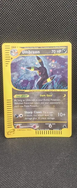Pokemon TCG Umbreon Skyridge H30 Holo Holo Rare MP Belly Swirl WOTC Vintage - Image 2