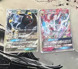 Pokemon TCG Umbreon GX SM36 & Sylveon GX 92a/145 Holo Promo Lot of 2 - Image 1