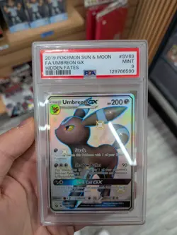 Pokemon TCG Umbreon GX Hidden Fates SV69 Holo Full Art PSA 9 - Image 1