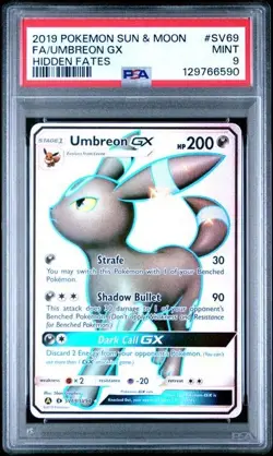 Pokemon TCG Umbreon GX Hidden Fates SV69 Holo Full Art PSA 9 - Image 2
