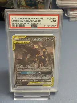 Pokemon TCG Sun & Moon Black Star Promo Umbreon & Darkrai GX SM241 Tag Team - Image 1