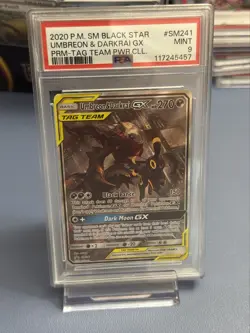 Pokemon TCG Sun & Moon Black Star Promo Umbreon & Darkrai GX SM241 Tag Team - Image 4