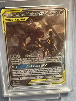 Pokemon TCG Sun & Moon Black Star Promo Umbreon & Darkrai GX SM241 Tag Team - Image 5