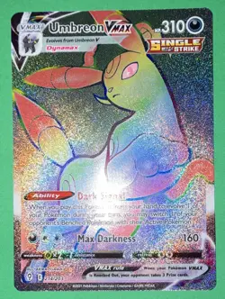 Pokemon TCG Umbreon VMAX 214/203 Evolving Skies Holo Secret Rare EN 2021 310HP - Image 1