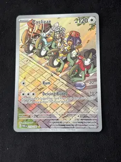 Pokemon TCG Cyclizar 215/182 Paradox Rift Holo Illustration Rare Card - Image 1