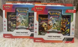 2 Pokemon TCG First Partner Illustration Collection Series 2 Booster Box Sealed - Image 1