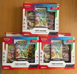Pokemon TCG First Partner Illustration Collection Series 2 x 3 - New & Sealed - Image 1
