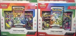 Pokemon TCG First Partner Illustration Collection Series 1 & 2 6-Card Promo Set - Image 1