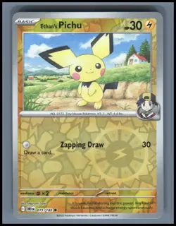 Ethan's Pichu 071/182 Common Destined Rivals Pokemon Reverse Holo Near Mint - Image 1