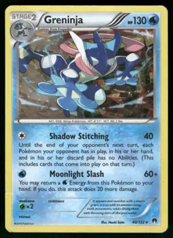 Greninja (XY BREAKpoint) 40/122 Cracked Ice Holo Rare Deck Exclusives Pokemon MP - Image 1