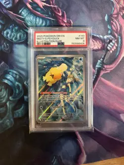 2025 POKEMON DRI EN-DESTINED RIVALS ILLUSTRATION RARE #193 MISTY'S PSYDUCK PSA 8 - Image 1