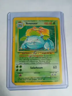 Pokemon TCG Venusaur Base Set Holo Unlimited Rare Card 15/102 MP Condition - Image 1