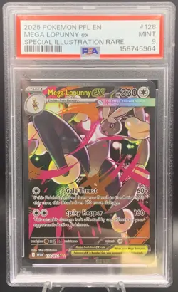 Mega Lopunny EX 128/094 SIR - 2025 Pokemon Phantasmal Flames SIR PSA 9 Mint - Image 1