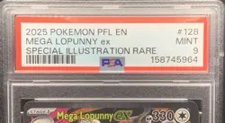 Mega Lopunny EX 128/094 SIR - 2025 Pokemon Phantasmal Flames SIR PSA 9 Mint - Image 3