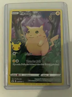 Pokemon TCG Celebrations Pikachu 005/025 - NM CRIMPED MANUFACTURER ERROR - Image 1