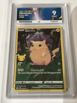 Pikachu Full Art Holo 005/025 Celebrations 2021 ACE 9 MINT Pokemon TCG - Image 1
