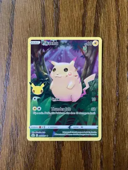 Pokemon TCG Pikachu 005/025 Celebrations Full Art Holo LP - Image 1