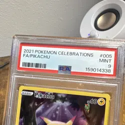 Pokemon TCG Pikachu PSA 9 005/025 Celebrations Full Art Holo EN 2021 - Image 2