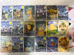 FAN ART 18 Pokemon Van Gogh Full Art Lot MonaPika Charizard Mew Mewtwo Eevee - Image 1