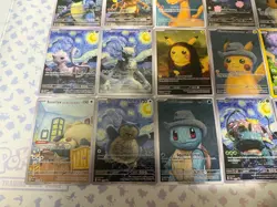 FAN ART 18 Pokemon Van Gogh Full Art Lot MonaPika Charizard Mew Mewtwo Eevee - Image 4