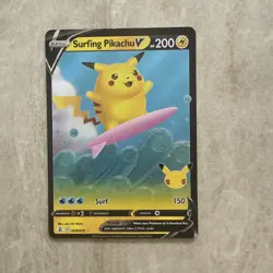 Pokemon TCG Pikachu from Celebrations 005/025 + 2 x Surfing Pikachu 008/025 - Image 4