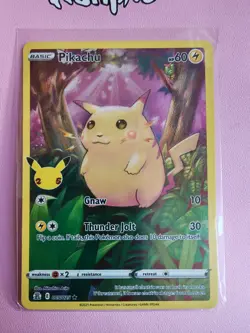 2x Pokemon TCG Pikachu 005/025 Celebrations Holo Full Art 25th Anniversary - Image 1