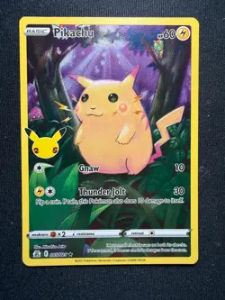 Pokemon TCG Pikachu 005/025 – Celebrations – Full Art – NM - Image 2