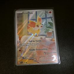 Pokemon TCG Fennekin pokemon center 080 Me: Mega Evolution Promo Holo Promo - Image 1