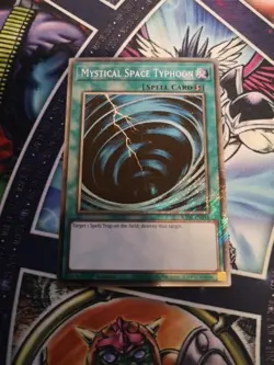 Mystical Space Typhoon RA02-EN048 Platinum Secret Rare 1st Edition Yu-Gi-Oh Card - Image 1