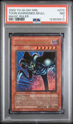 2002 YU-GI-OH! MRL-MAGIC RULER #073 TOON SUMMONED SKULL PSA 7 - Image 1