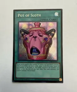 Yu-Gi-Oh! Pot of Sloth CORI-EN061 Secret Rare Holo 1st Edition Spell - Image 1